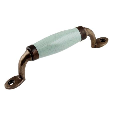 Sage Green Crackle Small Ceramic Antique Door Handles
